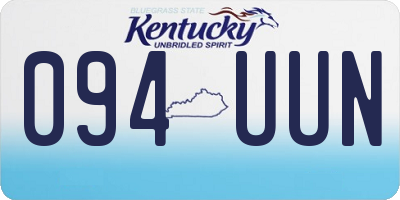 KY license plate 094UUN