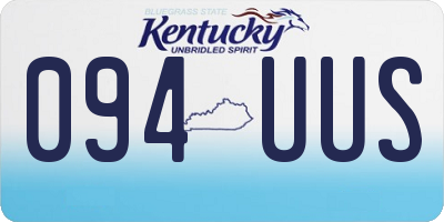KY license plate 094UUS