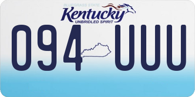 KY license plate 094UUU