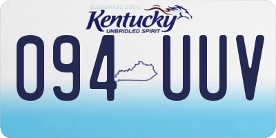 KY license plate 094UUV
