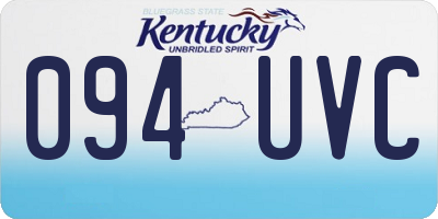 KY license plate 094UVC