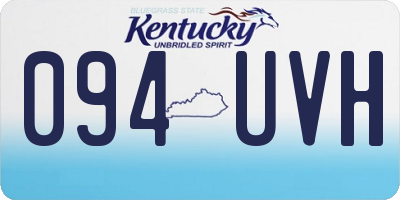 KY license plate 094UVH