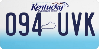 KY license plate 094UVK