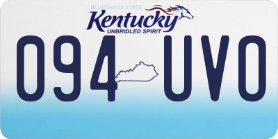 KY license plate 094UVO