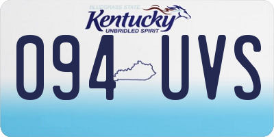 KY license plate 094UVS