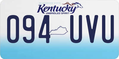 KY license plate 094UVU