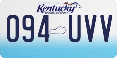 KY license plate 094UVV