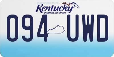 KY license plate 094UWD