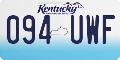 KY license plate 094UWF