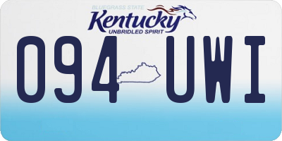 KY license plate 094UWI