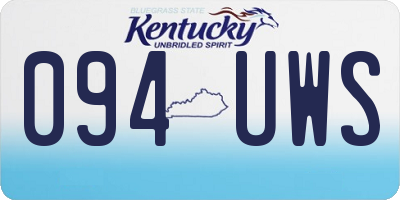 KY license plate 094UWS