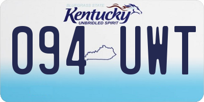 KY license plate 094UWT