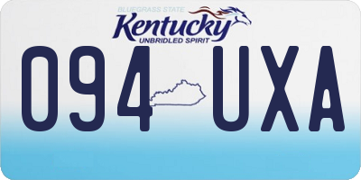 KY license plate 094UXA