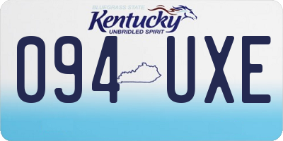 KY license plate 094UXE
