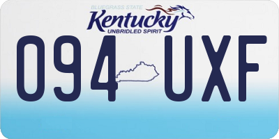 KY license plate 094UXF