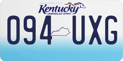 KY license plate 094UXG