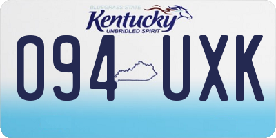 KY license plate 094UXK