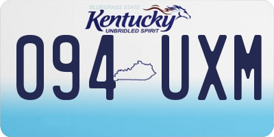 KY license plate 094UXM