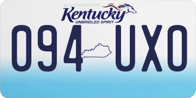 KY license plate 094UXO