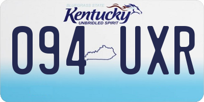 KY license plate 094UXR