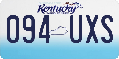 KY license plate 094UXS
