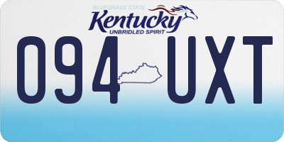 KY license plate 094UXT