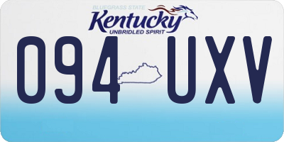 KY license plate 094UXV