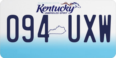 KY license plate 094UXW