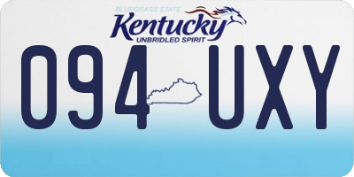 KY license plate 094UXY