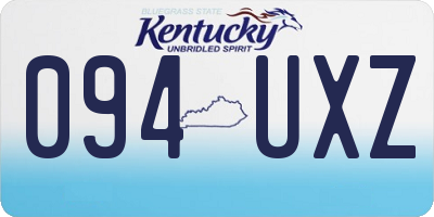 KY license plate 094UXZ