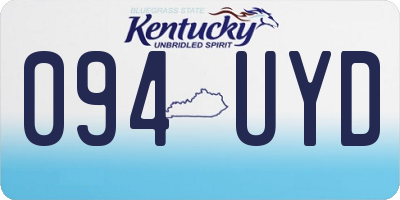 KY license plate 094UYD