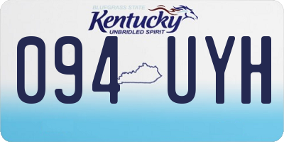 KY license plate 094UYH