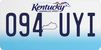 KY license plate 094UYI
