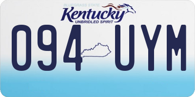 KY license plate 094UYM