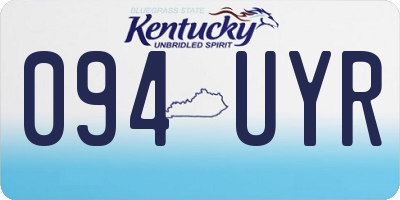 KY license plate 094UYR