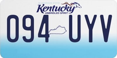 KY license plate 094UYV