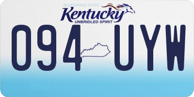 KY license plate 094UYW