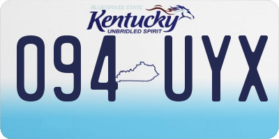 KY license plate 094UYX