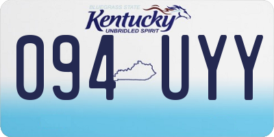 KY license plate 094UYY