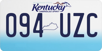 KY license plate 094UZC