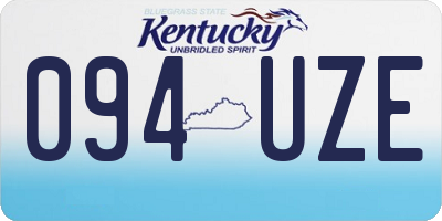 KY license plate 094UZE