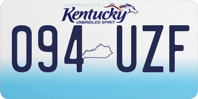 KY license plate 094UZF