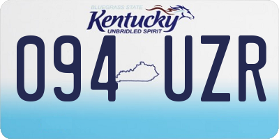 KY license plate 094UZR