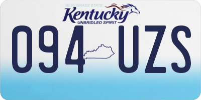 KY license plate 094UZS