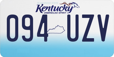 KY license plate 094UZV