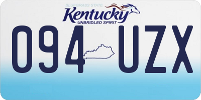 KY license plate 094UZX