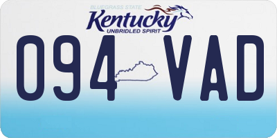 KY license plate 094VAD