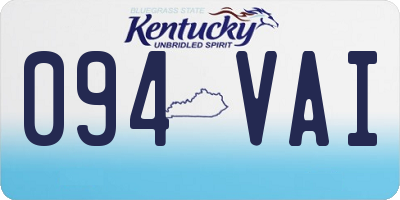 KY license plate 094VAI