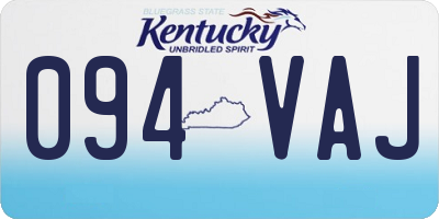 KY license plate 094VAJ