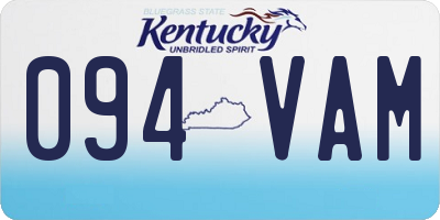 KY license plate 094VAM